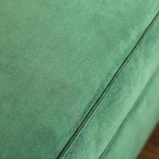 VERDANTE Emerald Green/Gold Love Seat