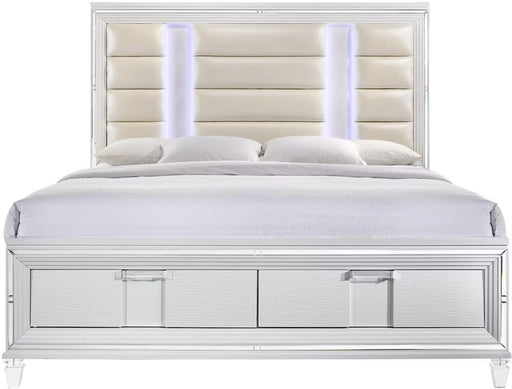 Elements International Twenty Nine King Platform Storage Bed in White image